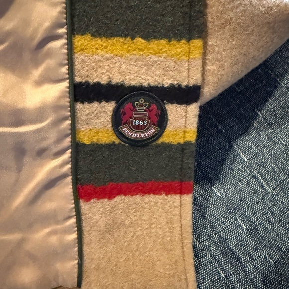 Pendleton Women's Camel Camp Coat with Multicolor Stripes - NWOT - Picture 5 of 6